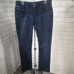 Pashu by Parasuco Ladies Size 10 Medium Wash Straight Leg Blue Jeans